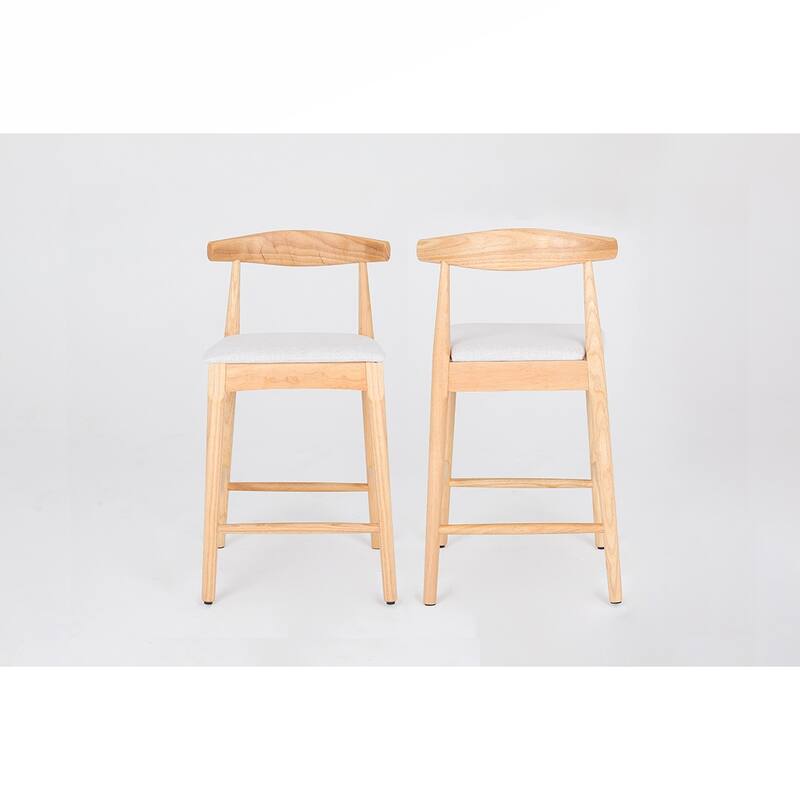 2PCS Solid Wood Counter Height Stools