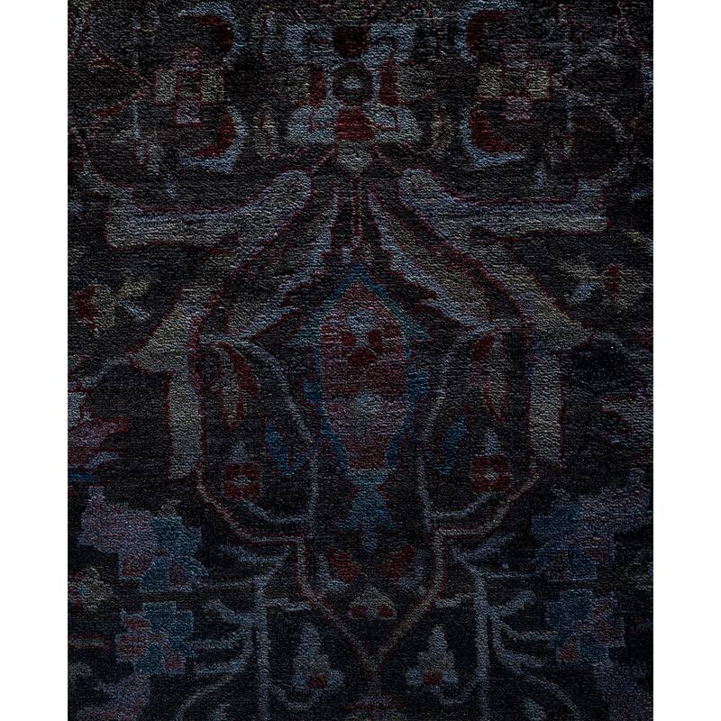 Overdyed One-of-a-Kind Hand-Knotted Area Rug - Black - 12' 1" x 15' 0"