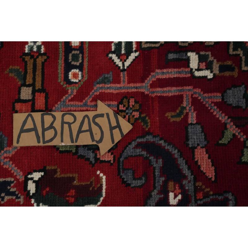 Hand Knotted Oriental 100% Wool Carpet Traditional Floral Red Heriz Area Rug - 12' 8'' X 9' 5''