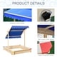 preview thumbnail 8 of 9, Outsunny Kids Sandbox with Cover, Outdoor Sandbox with Canopy - 47.25" x 47.25" x 47.25"