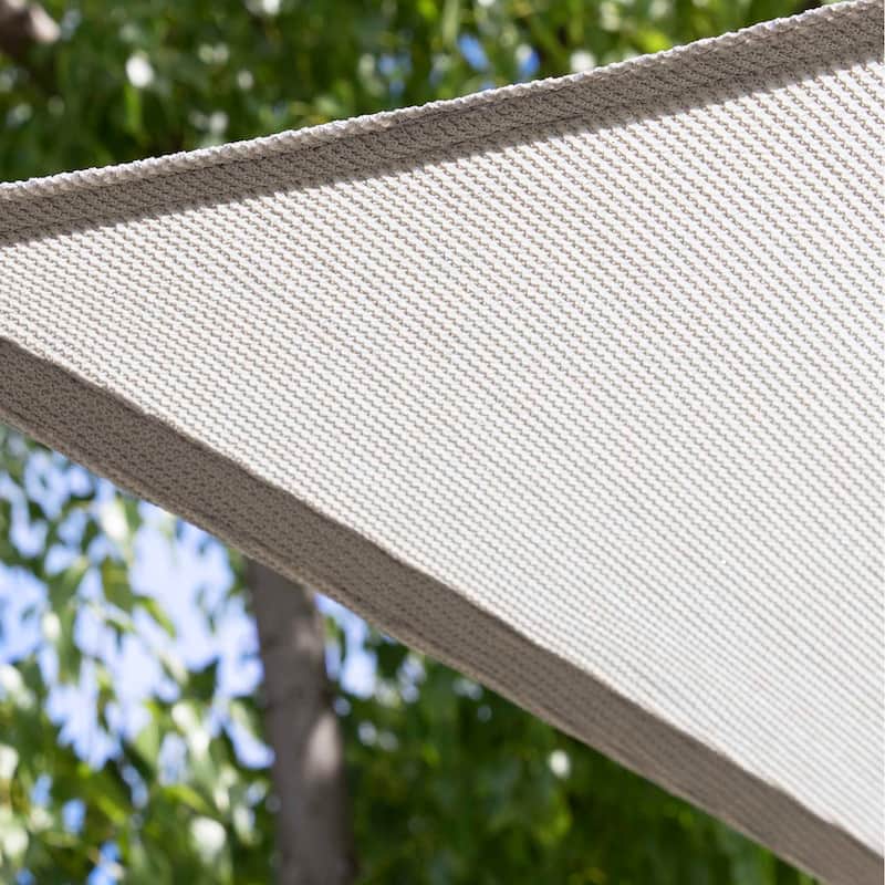 ColourTreeUSA 20 ft Length Pergola Cover Canopy Fabric Sun Shade Cloth 95% UV Block with Stainless Steel Weighted Rods