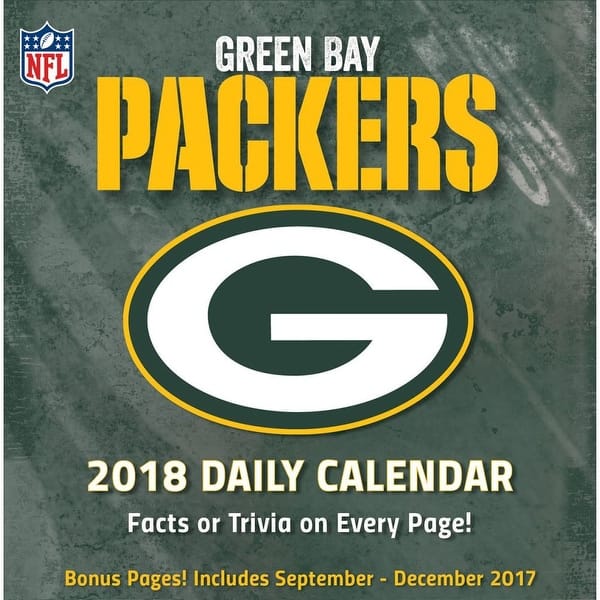 Shop 2018 Green Bay Packers Desk Calendar Overstock 18266610