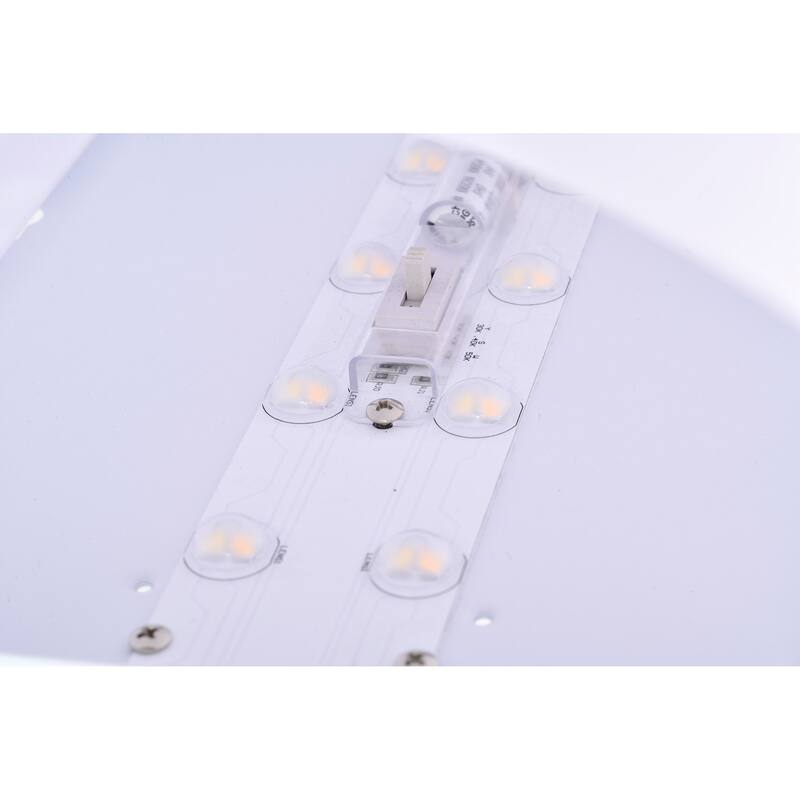 Glamour LED 25 inch Linear Flush Mount Fixture Black Finish CCT Selectable 3K/4K/5K - Matte Black