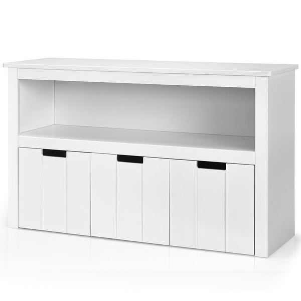 Kid Toy Storage Cabinet 3 Drawer Chest with Wheels Large Storage
