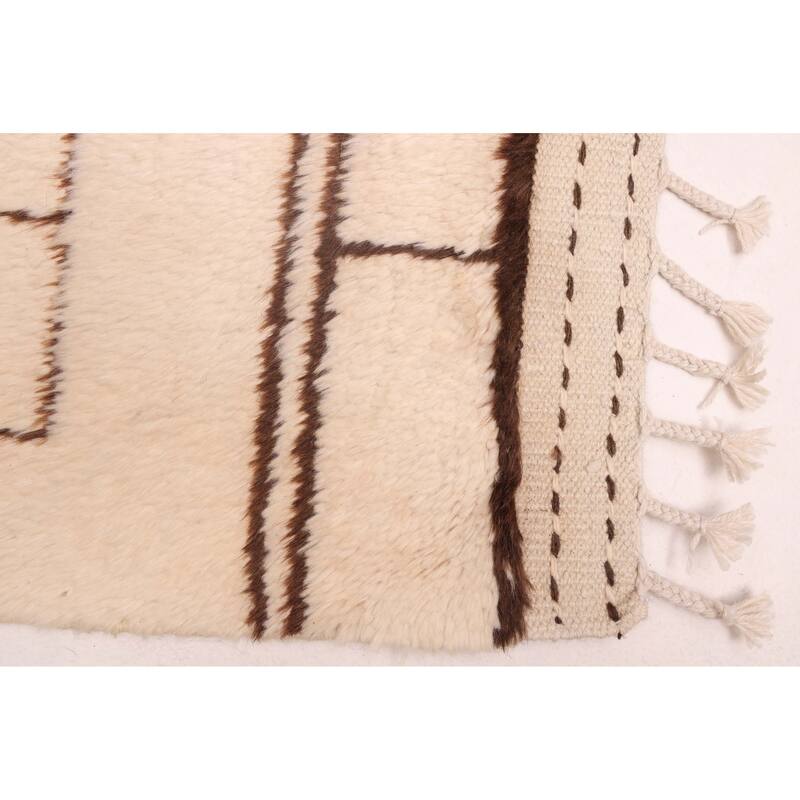 ECARPETGALLERY Hand-knotted Pak Finest Marrakesh Cream Wool Rug - 6'9 x 9'8