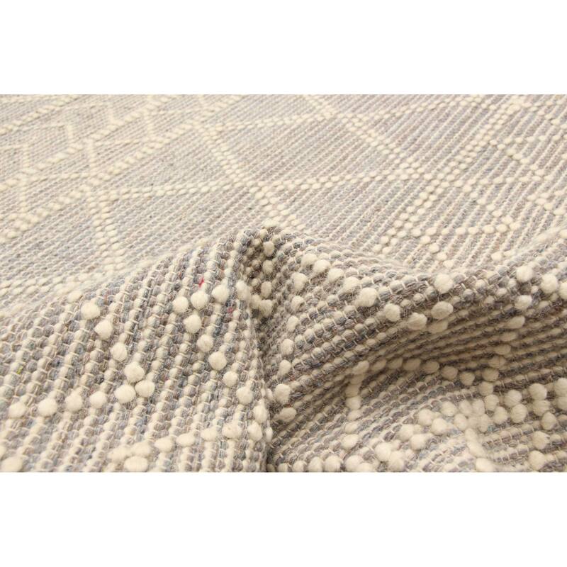 ECARPETGALLERY Braid weave Sienna Cream Wool Rug - 5'0 x 7'10