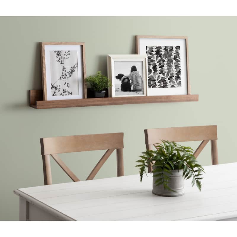 Porch & Den Bear Wood Holder Ledge Floating Wall Shelf