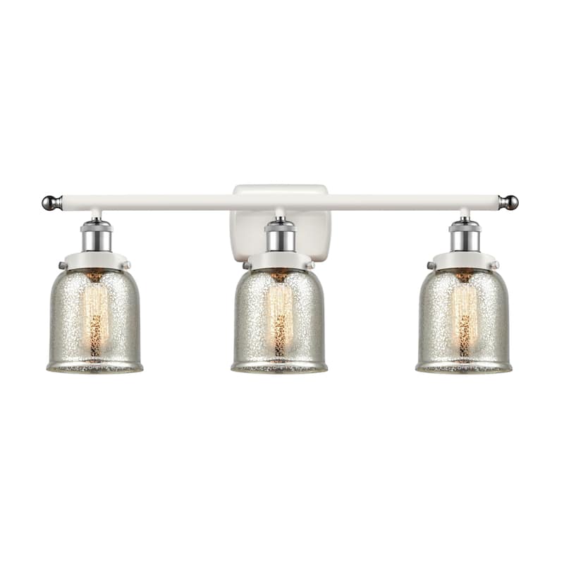 Innovations Lighting 916-3W-12-26 Bell Vanity Bell 3 Light 26" Wide - White and Polished Chrome / Silver Plated Mercury