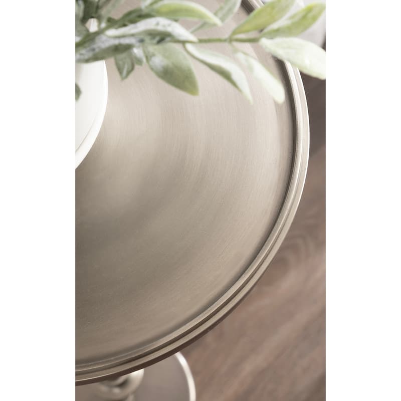 Kate and Laurel Engles Adjustable Polished Metal Table and Plant Stand