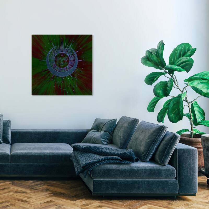 Wynwood Studio Prints Astronomy and Space Solar Luna Pastel Pink and Lavender Modern & Contemporary Wall Art Canvas Print - 30 x 30