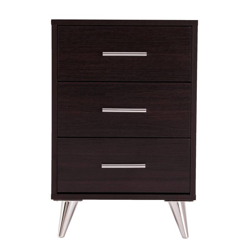 Sleek Modern Nightstand with Ample Drawer Storage