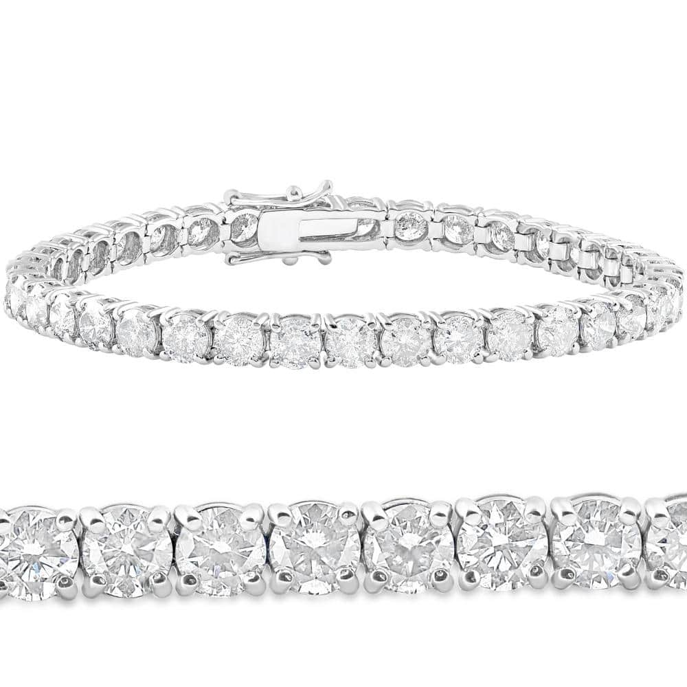 13 ct Diamond Tennis Bracelet 14k White Gold 7"