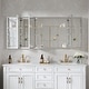 preview thumbnail 5 of 37, Bath 30'H Recessed or Surface Wall Mount Medicine Cabinet With Adjustable Glass Shelves