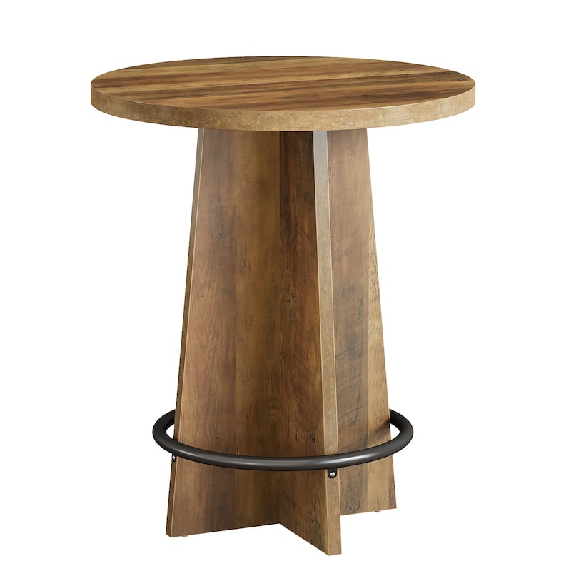 Wood Bar Table, Bistro Pub Table, Coffee House Kitchen Dining Home Cocktail Desk Accent Pub Table