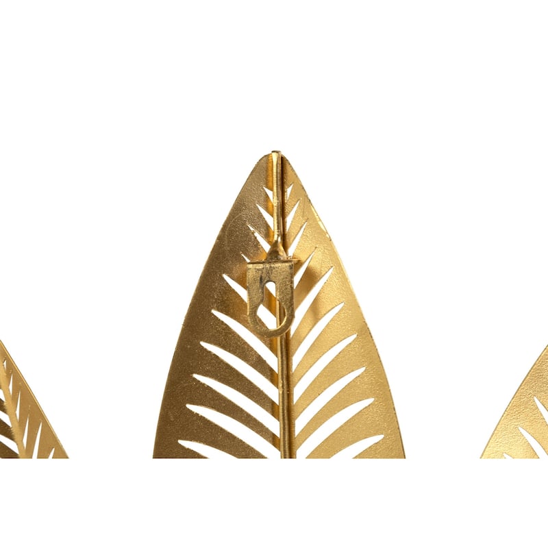 Gold Metal Starburst Feather Wall Mirror