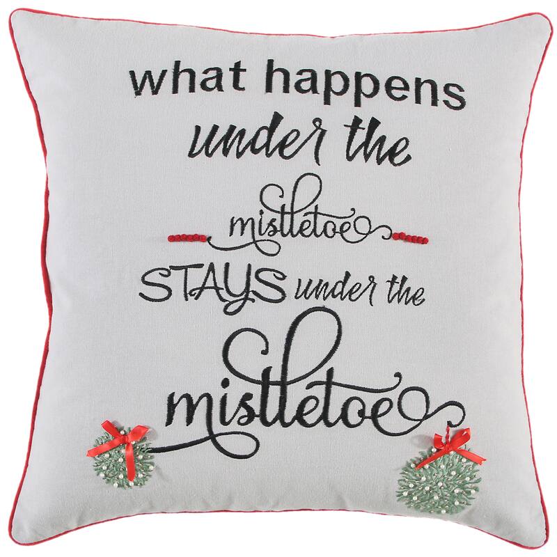 Rizzy Home Under the Mistletoe Throw Pillow Cover