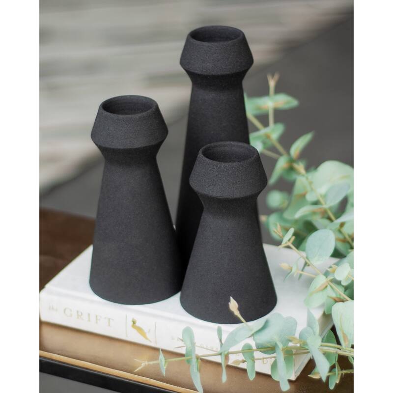 Renwil Granfeld Indoor Iron Vase, Matte Black