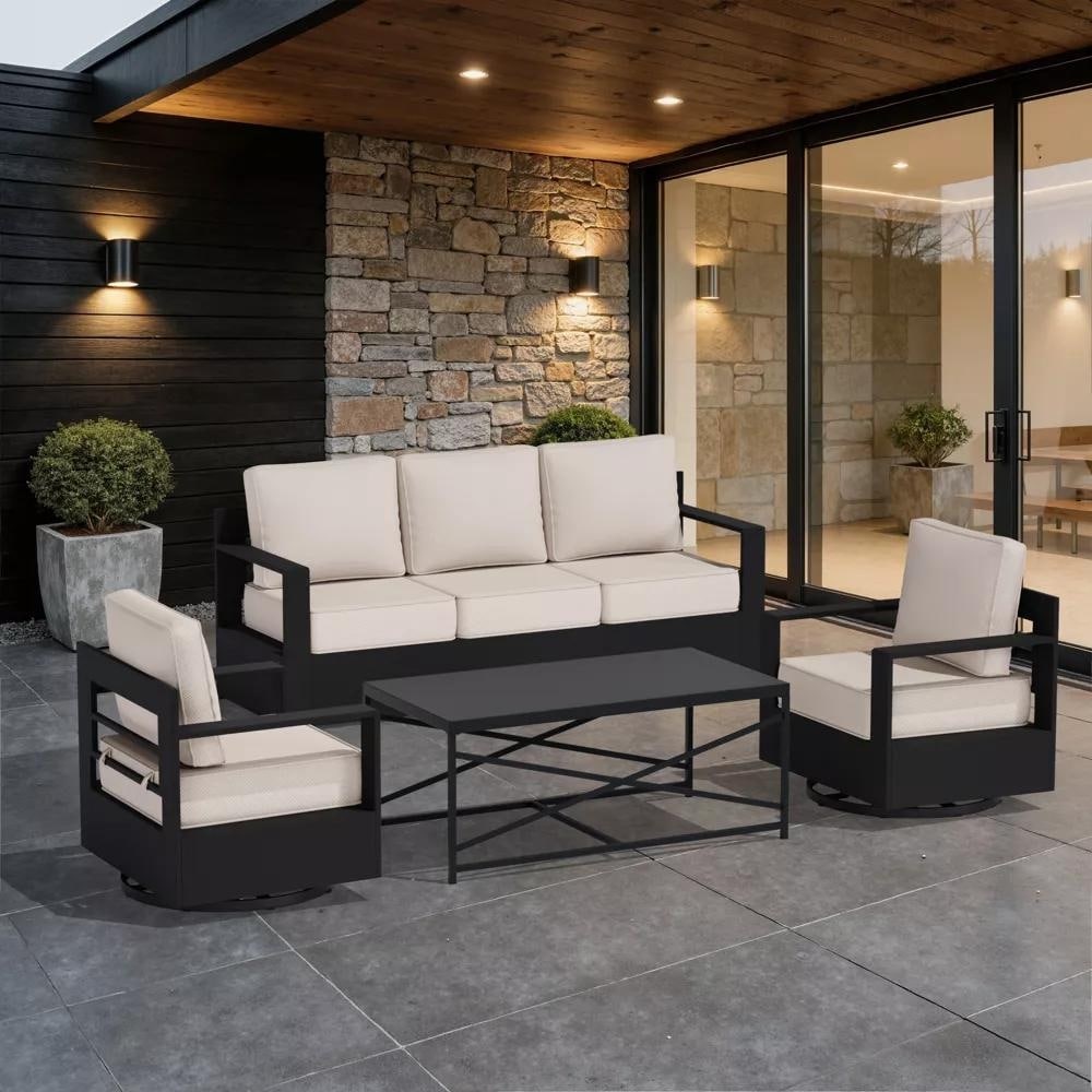 COZYWOR 4-Piece Outdoor Patio Conversation Set