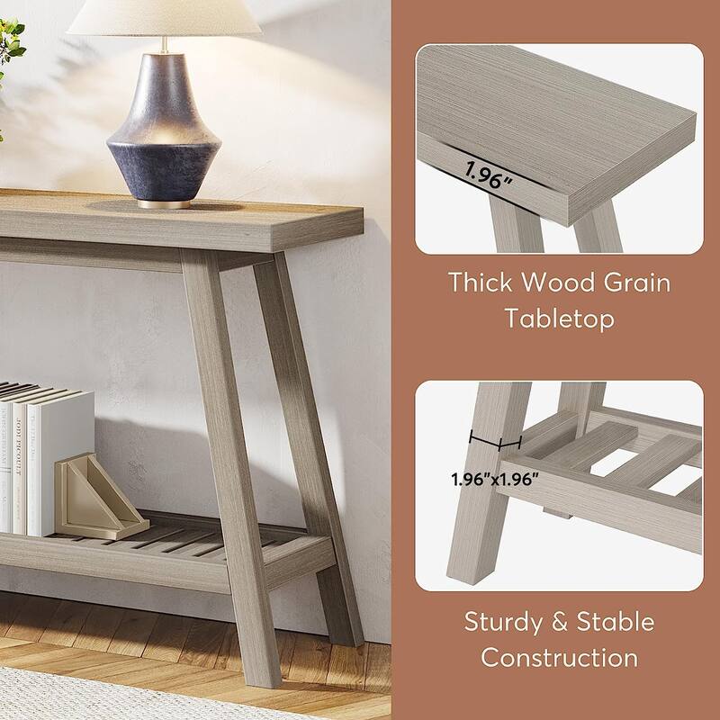 Farmhouse Console Entryway Table, 70.9 Inches Extra Long