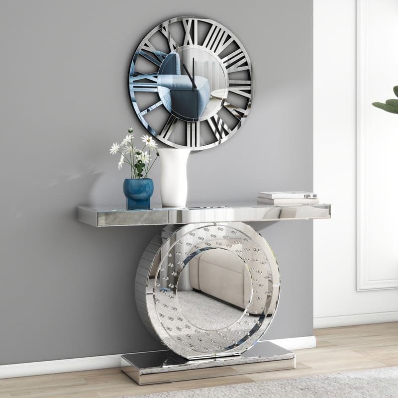 Mirrored Console Table Rectangular Sofa Table