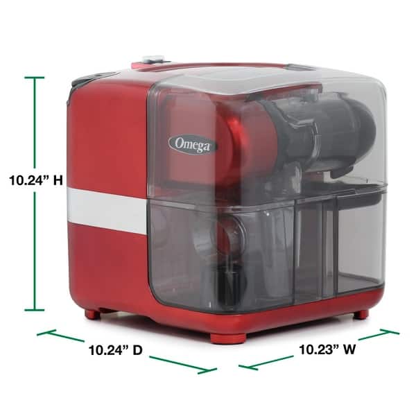 dimension image slide 0 of 2, Omega Cold Press 365 Masticating Slow Juicer and Nutrition System with On-Board Storage