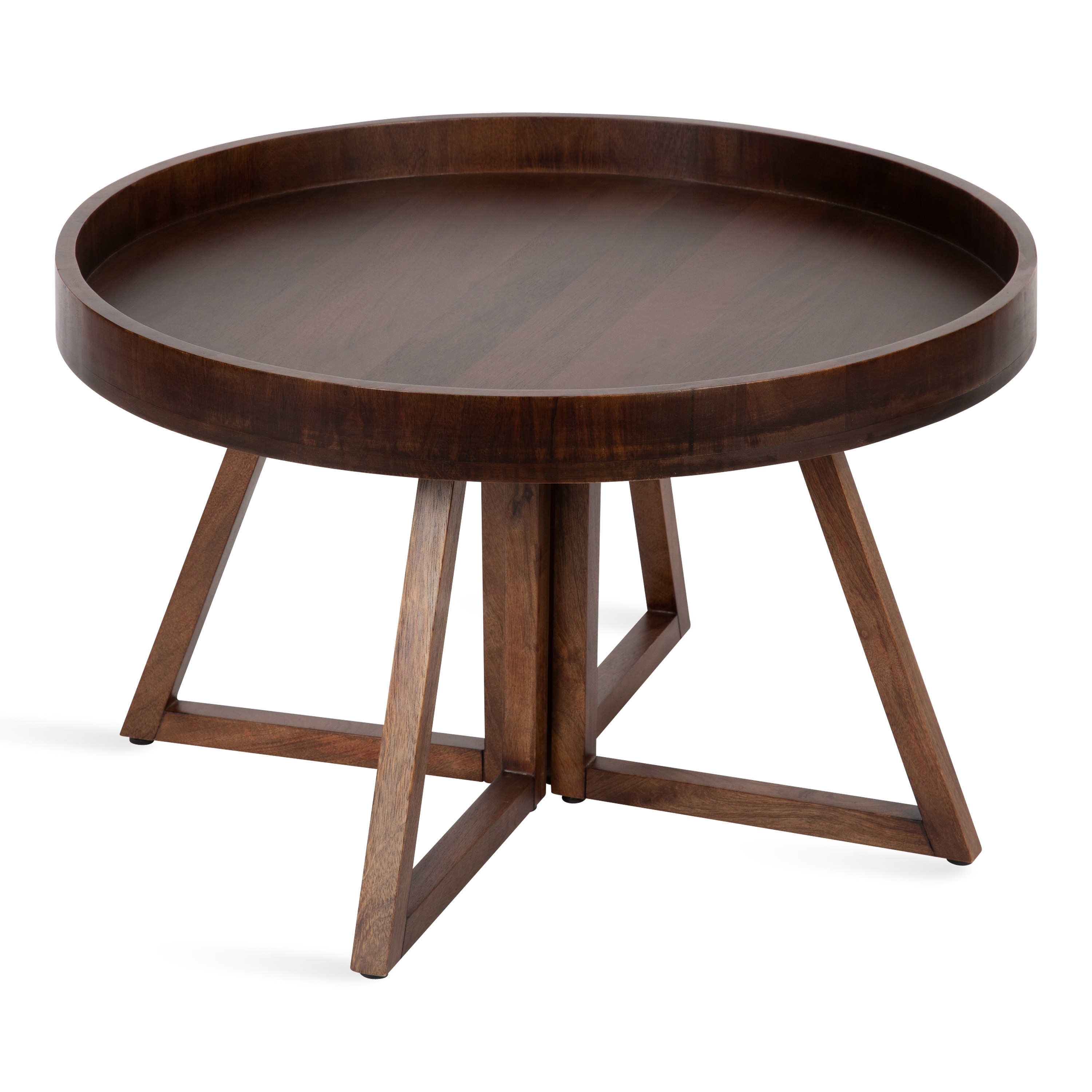 Kate And Laurel Avery 30 Inch Round Coffee Table 30 Diameter Overstock 20105500 Walnut Brown