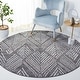 preview thumbnail 64 of 64, SAFAVIEH Amsterdam Malinda Modern Rug 6'7" Round - Dark Grey/Light Grey - Round