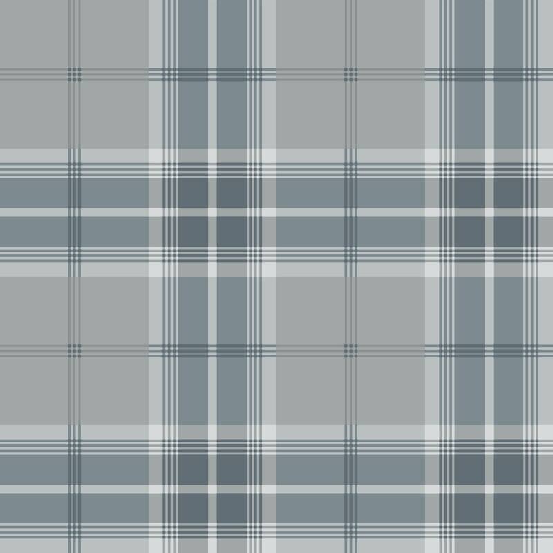 Advantage Sala Blue Plaid Wallpaper - Blue