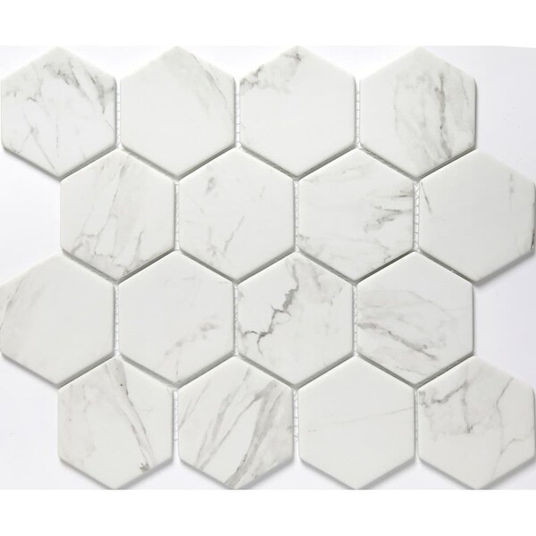 Mosaic Tile Bedding Cobalt Blue Aqua Gold Decorative Moroccan Emser Tile W87echo1012mh3 Echo 3 Quot X Hexagon