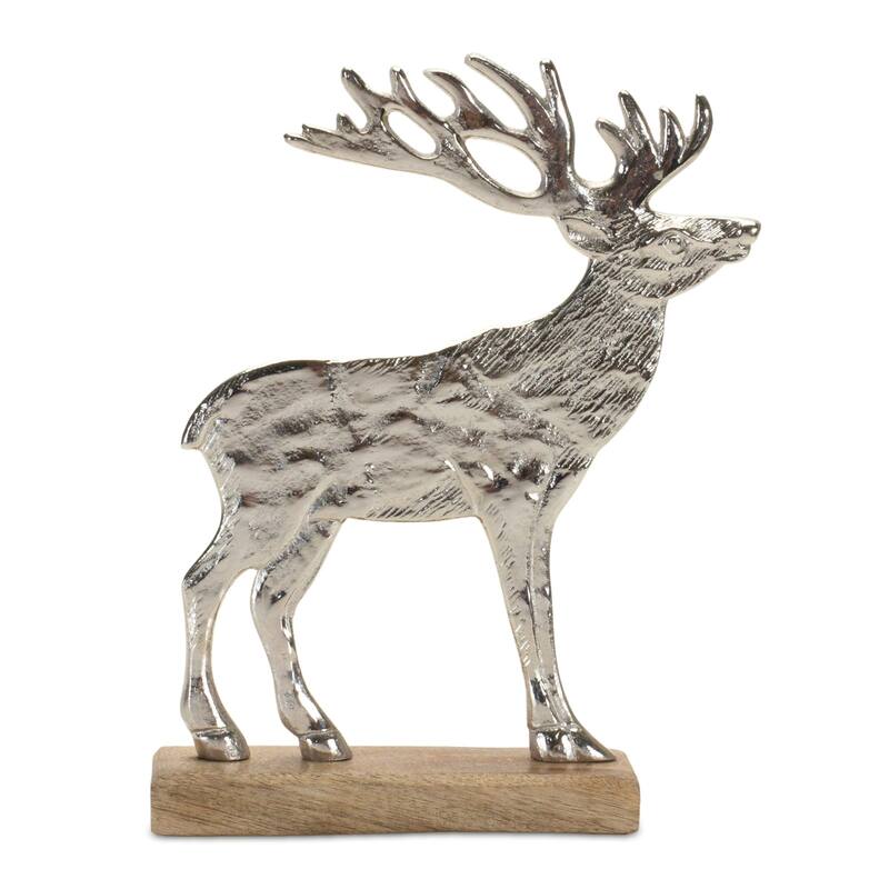 Deer Christmas Tabletop Decorations - 9.5" - Set of 2