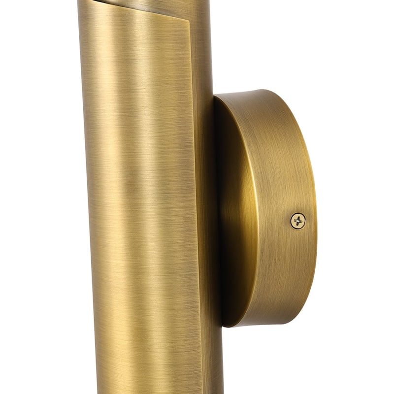 2-Light Mid-Century Dimmable LED Linear LED Vanity Wall Lamp