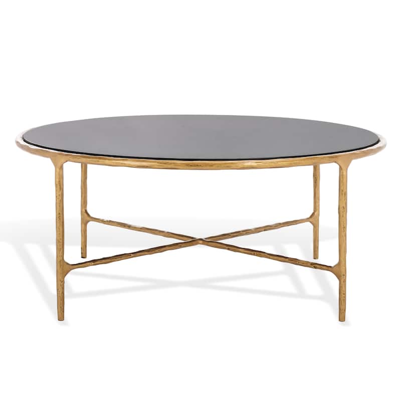 SAFAVIEH Couture Venanzia Round Metal Coffee Table - 36" W x 36" L x 15" H - 36"W x 36"D x 15"H
