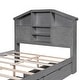 preview thumbnail 14 of 12, Gray Full Size Wood Bed with House Headboard & Drawers