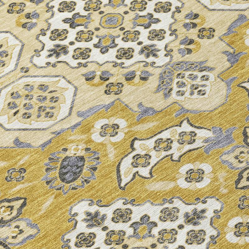 HomeRoots Medallion Traditional Rectangle Outdoor Rug