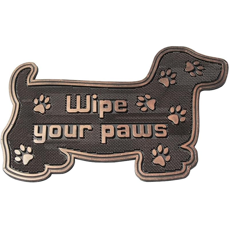 A1HC Welcome Rubber Pin Mat, Beautifully Copper Finished 18" X 30" - Wipe Your Paws