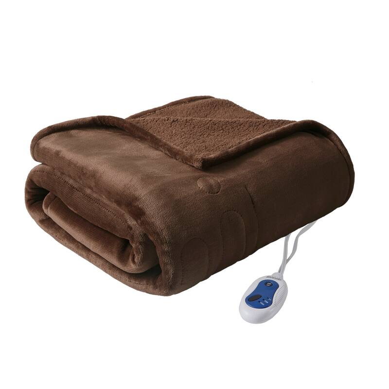Beautyrest Heated Microlight to Berber Throw On Sale Bed Bath