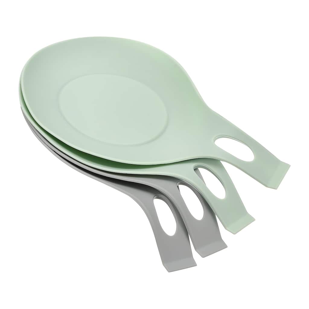 3.74" Silicone Spoon Rest Kitchen Utensil Holder, 1 Set/4pcs