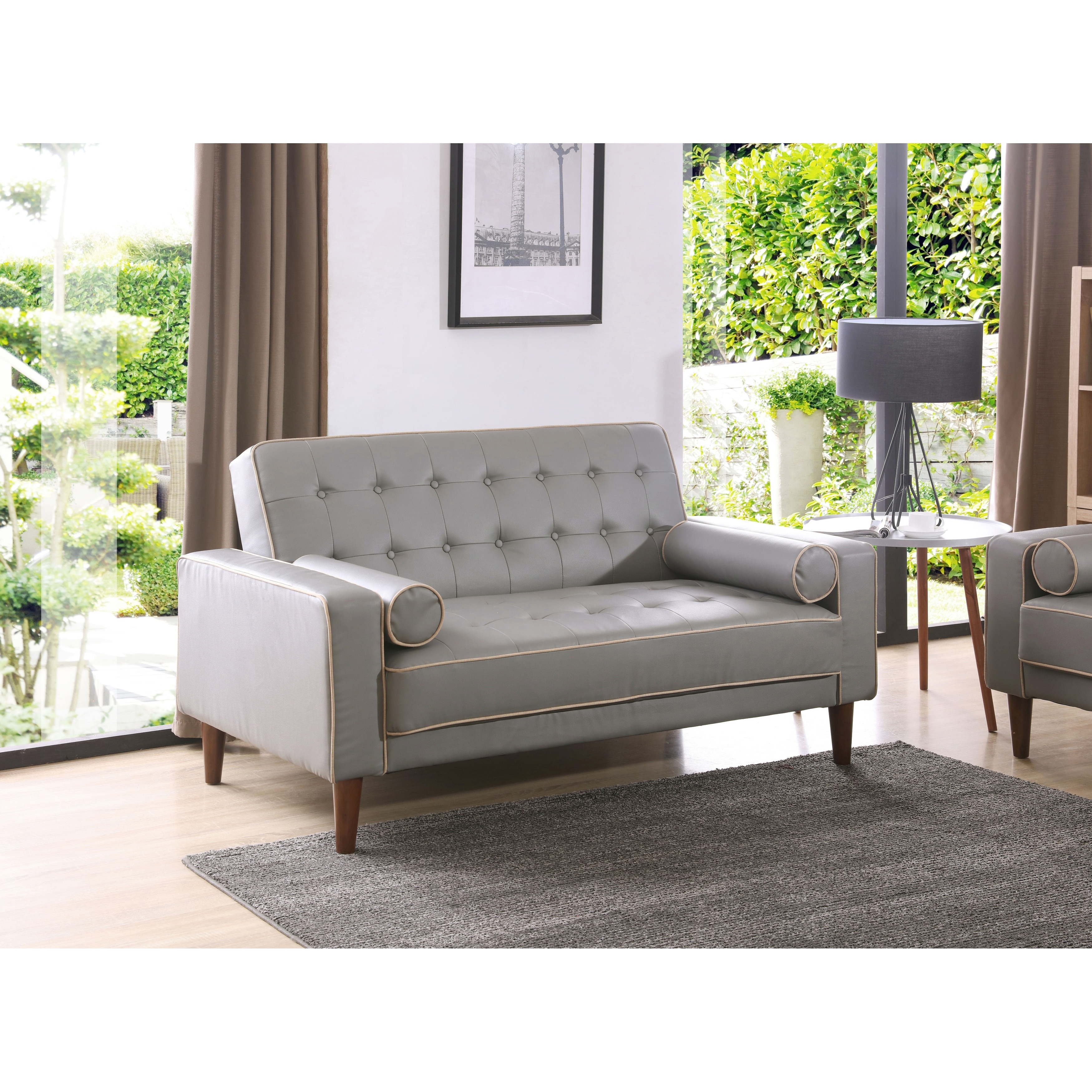 Andrews Faux Leather Loveseat Bed