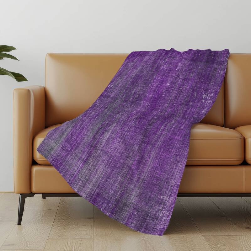 Premium Machine Washable Ombre Solid Sherpa Throw Blanket