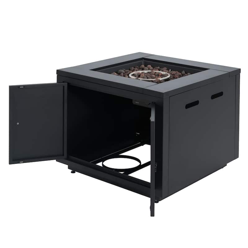 Christopher Knight Home - Ashworth Outdoor Galvanized Steel Fire Pit Table