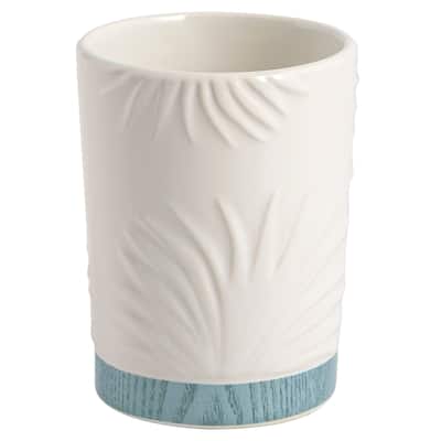 Blue PalmTumbler - Cream / Blue - Tumbler