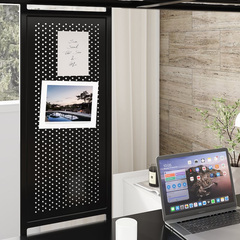 Full Size Loft Bed Frame with Desk and Triangular Shelves