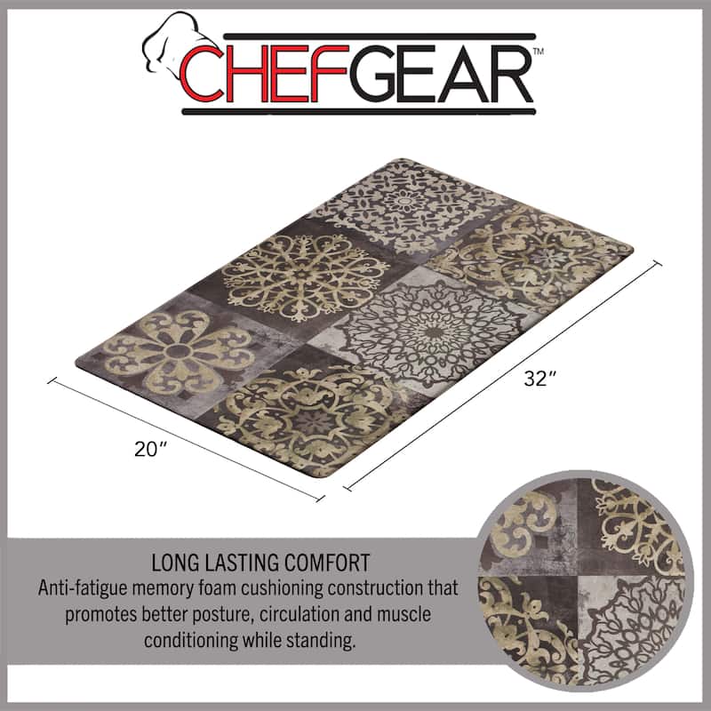 Chef Gear Madeline Medallion Kitchen Mat, 20x32 - 20x32 Inch