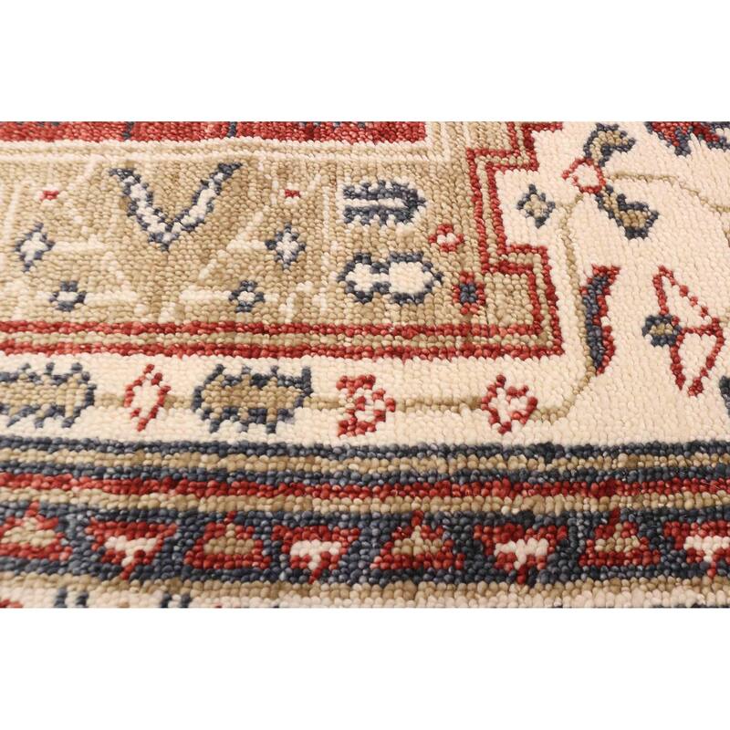 ECARPETGALLERY Hand-knotted Jules Serapi Cream Wool Rug - 5'5 x 7'5
