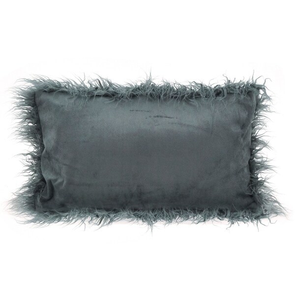 Flokati faux fur round throw pillow outlet
