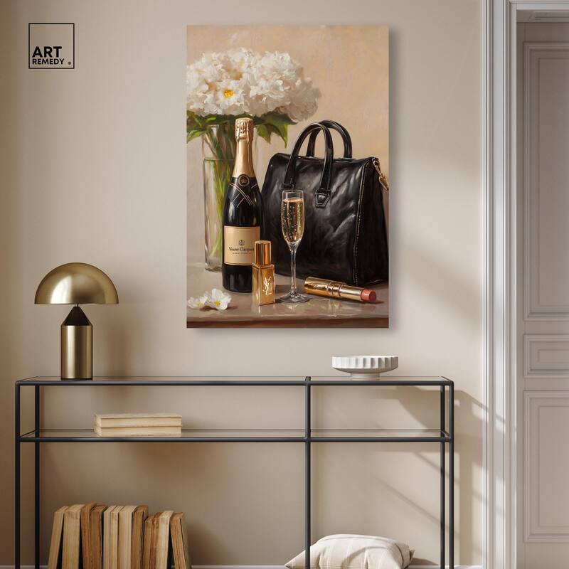Cheers to Lovely Glam Canvas by Art Remedy, Gallery Wrapped