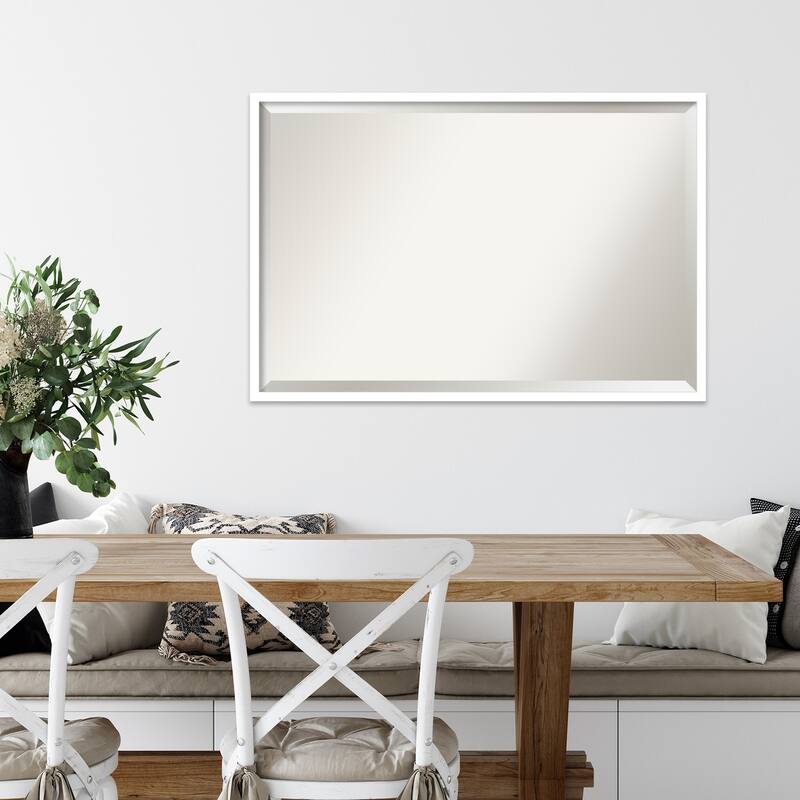 Beveled Wood Wall Mirror - Svelte Frame