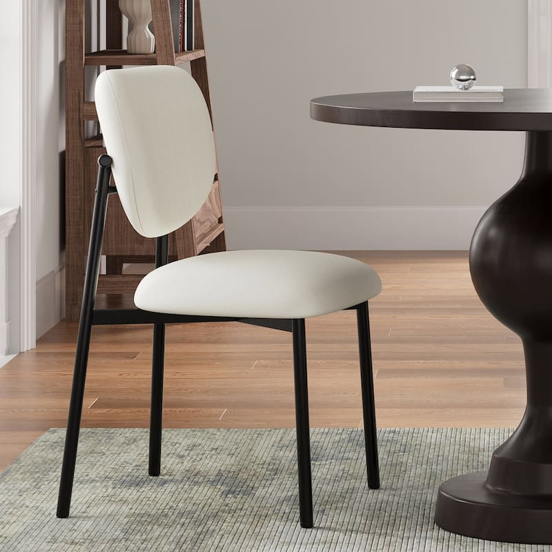 Dining Chairs Set of 2, Parsons Chair Upholstered Chair with Metal Legs