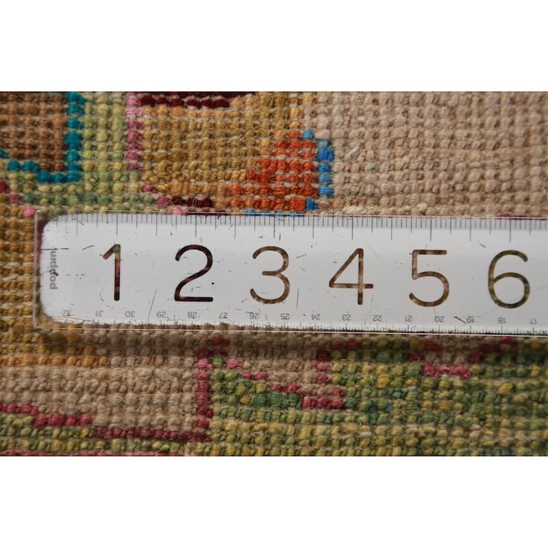 Hand Knotted Oriental 100% Wool Carpet Transitional All-Over Navy Blue & Blues Oushak Area Rug - 9' 8'' X 8' 1''