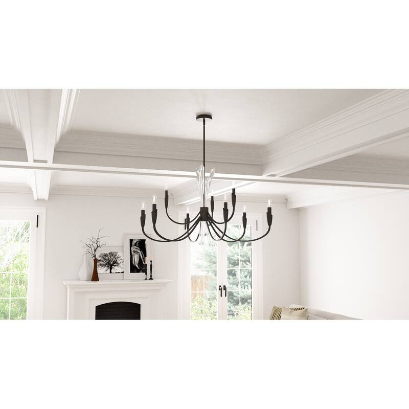 Cecily 9-Light Matte Black Chandelier